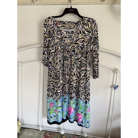 NWT Lilly Pulitzer Ophelia Dress Size Small can you zee Me Zebra Print Vacation - Picture 7 of 8